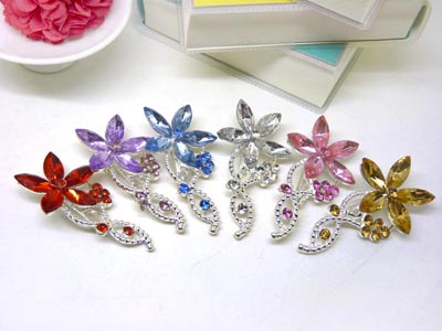 日韩女胸针胸花清新甜美闪亮晶莹水晶琉璃合金优雅正式派对  -17号B2-1-5-6