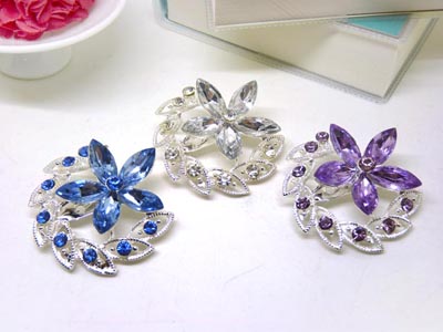 日韩女胸针胸花清新甜美闪亮晶莹水晶琉璃合金优雅正式派对  -17号B2-1-5-6