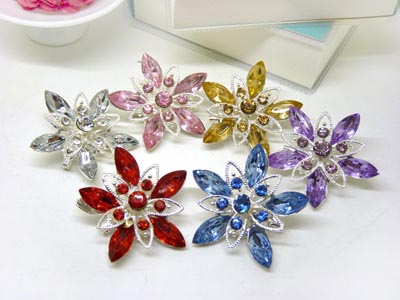 日韩女胸针胸花清新甜美闪亮晶莹水晶琉璃合金优雅正式派对  -17号B2-1-5-6