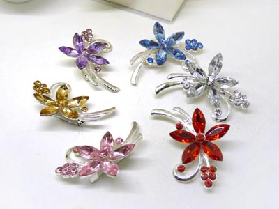 日韩女胸针胸花清新甜美闪亮晶莹水晶琉璃合金优雅正式派对  -17号B2-1-5-6