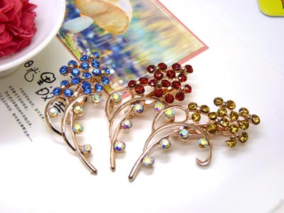 可爱丝巾扣大别针韩国百搭时尚水晶胸花毛衣开衫扣披肩扣 -8号