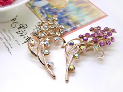 可爱丝巾扣大别针韩国百搭时尚水晶胸花毛衣开衫扣披肩扣 -8号B2-1-2