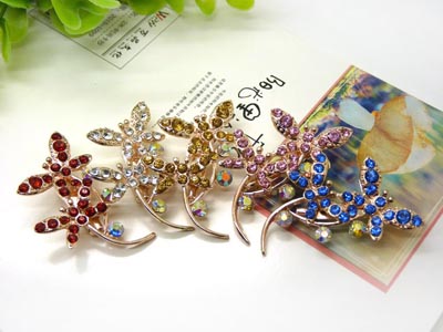 可爱丝巾扣大别针韩国百搭时尚水晶胸花毛衣开衫扣披肩扣 -8号B2-1-2