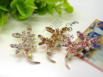 可爱丝巾扣大别针韩国百搭时尚水晶胸花毛衣开衫扣披肩扣 -8号B2-1-2