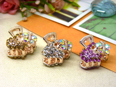 小号韩国镶水钻头饰小发夹发饰刘海发夹发卡顶夹边夹盘头抓夹发抓 -8号C4-3-3