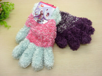 韩国手套女士可爱时尚加厚毛圈保暖魔术手套 珊瑚绒冬季特价
