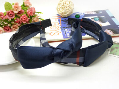 批发饰韩国饰品宽边大蝴蝶结碎花发箍头箍头花 头饰发卡发带边夹 b8-4-4