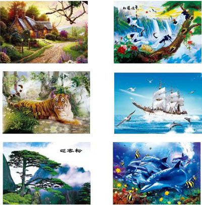 24*34cm厂家直销自粘高清PET立体画3D立体画三维立体画批发