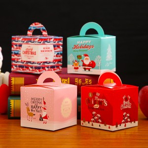 圣诞节平安夜精美手提式苹果包装礼盒 混款
