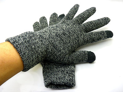 保暖触屏手套 时尚加长袖口男士针织手套 加厚手套C7-1-5
