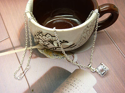 单钻项链 韩国精致进口锆石锁骨链女银饰 时尚配饰C5-2-3