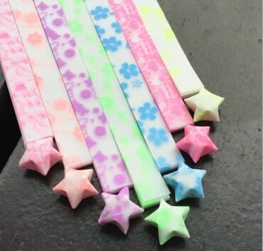 夜光香味幸运星星纸 糖果色手工DIY折叠许愿星折纸A32-1-2