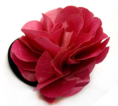 时尚甜美雪纺花朵发圈 精品皮筋 厂家直销C4-2-1