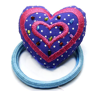 大号儿童发饰 女孩发绳发圈 桃心卡通发绳 扎头发皮筋 B1-7-4