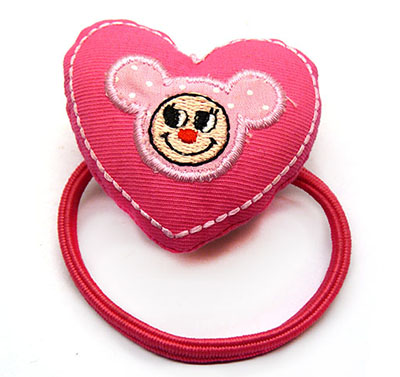 大号儿童发饰 女孩发绳发圈 桃心卡通发绳 扎头发皮筋 B1-7-4