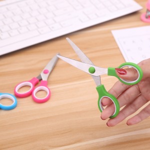 彩色时尚韩国文具学生剪刀办公双环剪刀