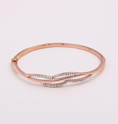 镀黄金时尚韩版手链 镶钻手镯 首饰饰品女朋友生日礼物C5-2-4