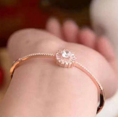 镀黄金时尚韩版手链 镶钻手镯 首饰饰品女朋友生日礼物C5-2-4