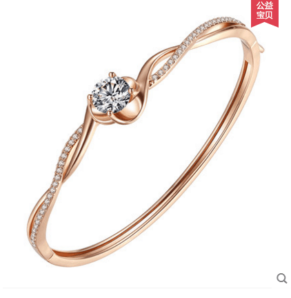 镀黄金时尚韩版手链 镶钻手镯 首饰饰品女朋友生日礼物C5-2-4