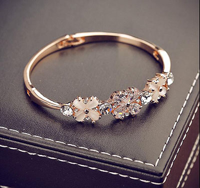 镀黄金时尚韩版手链 镶钻手镯 首饰饰品女朋友生日礼物C5-2-4