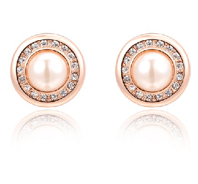 百搭耳钉女生日韩国简约气质甜美学生防过敏耳环幸运耳饰(B8-3-2)