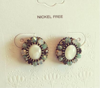 百搭耳钉女生日韩国简约气质甜美学生防过敏耳环幸运耳饰(B8-3-2)