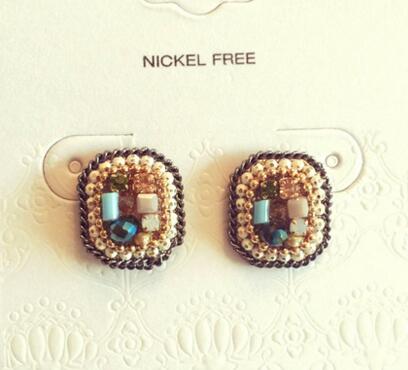 百搭耳钉女生日韩国简约气质甜美学生防过敏耳环幸运耳饰(B8-3-2)