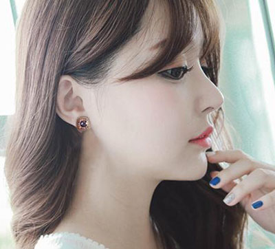 百搭耳钉女生日韩国简约气质甜美学生防过敏耳环幸运耳饰(B8-3-2)