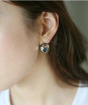 百搭耳钉女生日韩国简约气质甜美学生防过敏耳环幸运耳饰(B8-3-2)