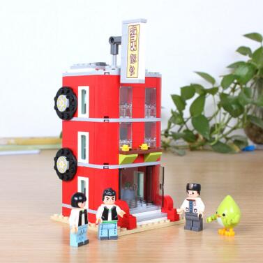 特价正版高博乐积木儿童组装拼插玩具益智拼装积木玩具水灵旅社儿童车礼物玩具98106六B23-3-4