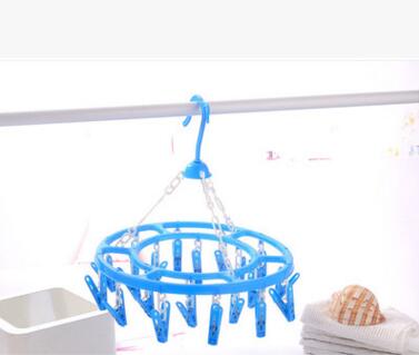 8016热卖16夹圆形多功能晾袜架晒衣夹圆盘塑料多夹子多头内衣晾衣架袜子架六ZBJ3-1-4**八B32-3-上