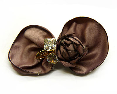 新款发饰欧根纱糖果色花朵珍珠边夹压夹简约唯美刘海夹头饰发饰B6-2-4