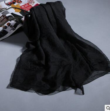 特价新款丝巾高档雪纺长巾纯色防晒沙滩巾空调披肩两用丝巾围巾C7-1-6