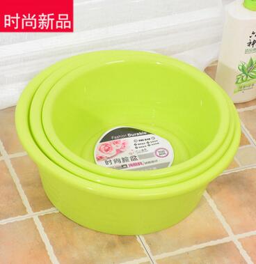 6091新款糖果色直深盆塑料脸盆/加厚洗脸盆批发八B30-1-1