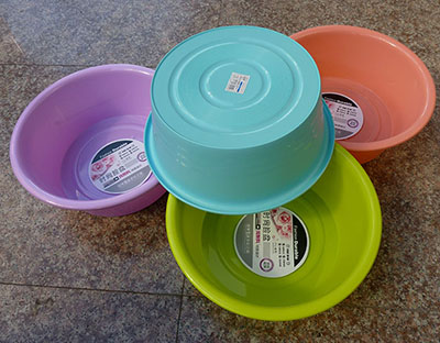 6093新款糖果色直深盆塑料脸盆/加厚洗脸盆批发六B28-4-1