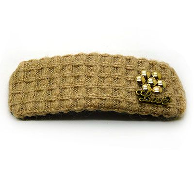 新款精美毛线金属造型头饰BB夹发圈（梅花款)C6-3-1