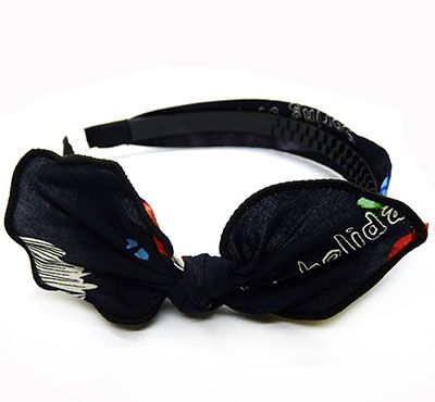 韩版雪纺小清新发箍 女时尚兔耳朵头箍拼色发饰C1-5-3