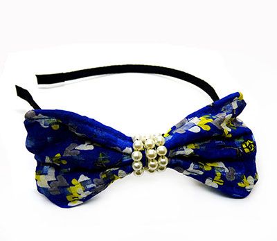 珍珠布艺头箍发箍百搭淑女韩版钢卡细(C4-2-4)