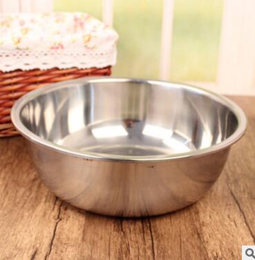 34加厚*0.8反边面盆不锈钢面盆饭盆婚庆洗脸盆--A2-2-1