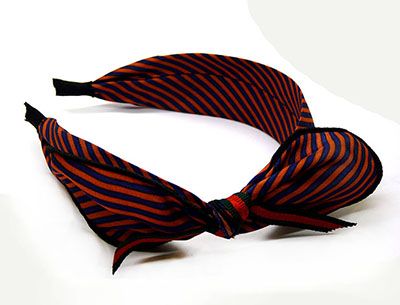 新款发卡 韩版蝴蝶结发箍 布艺格子兔耳朵头箍 厂家直销C1-4-3