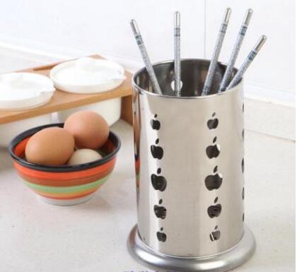 不锈钢筷子筒 苹果孔筷子笼 厨房沥水筷子筒批发---1号楼梯口