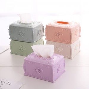 欧式时尚时尚雕花创意客厅纸巾盒抽纸盒 纸巾抽