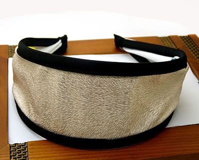 韩国新款简约复古PU中间折叠发箍韩版宽边甜美头箍发饰 c3-3-5