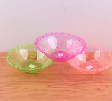 131荷叶透明塑料水果盘干果 糖果盘 地摊超市促销礼品八B42-2-1