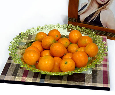 158荷叶透明塑料水果盘干果 糖果盘 地摊超市促销礼品八B42-2-1