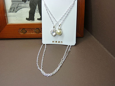 10元店爆款一对装锁骨链女镶钻钛钢水晶项创意礼品C5-2-3