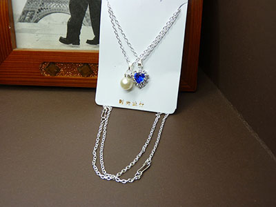 10元店爆款一对装锁骨链女镶钻钛钢水晶项创意礼品C5-2-3