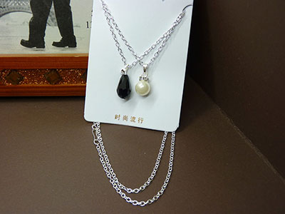 10元店爆款一对装锁骨链女镶钻钛钢水晶项创意礼品C5-2-3