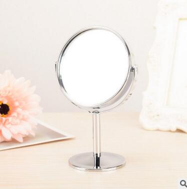 （15）买贵10倍退款1:2放大金属28cm镜子台式镜子圆形双面化妆镜 便携旋转梳妆镜F2-2-2