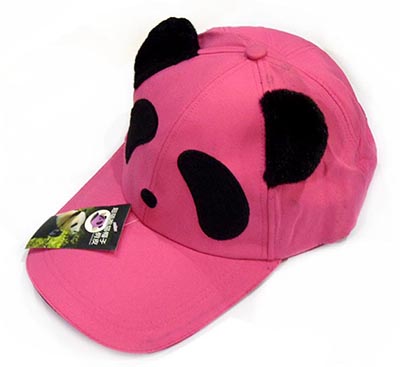 立体熊猫帽子 棒球帽 卡通鸭舌亲子遮阳帽 帽子